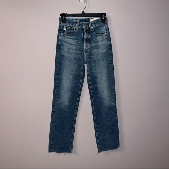 NWOT AG-ED Denim Alexxis Crop High Rise Vintage Fit 23R jeans blue - Picture 1 of 8